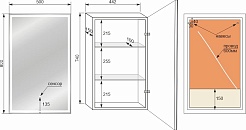 Style Line Зеркальный шкаф Квартет 50 L – фотография-2